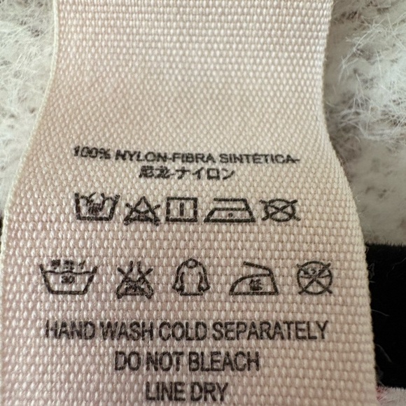 Free People Fuzzy White and Pink Knit Sweater - Picture 5 of 5